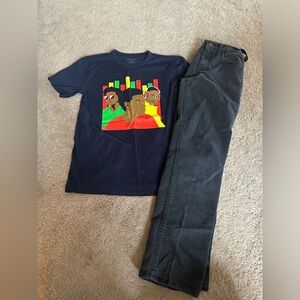 Boys jean shirt set 10/12